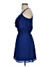 Express 100% Polyester Hearts Blue Cocktail Dress Size XS - photo 5