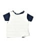 First Impressions 100% Cotton Stripes Blue Short Sleeve Henley Size 6-9 mo - photo 2