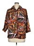 Assorted Brands 100% Polyester Print Brown 3/4 Sleeve Blouse Size 1X - photo 1