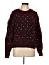 Nine West 100% Polyester Polka Dots Burgundy Pullover Sweater Size L - photo 1