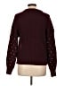 Nine West 100% Polyester Polka Dots Burgundy Pullover Sweater Size L - photo 2