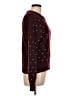 Nine West 100% Polyester Polka Dots Burgundy Pullover Sweater Size L - photo 4