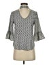 Meraki 100% Polyester Gray 3/4 Sleeve Blouse Size S - photo 1