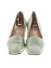 Vera Wang 100% Leather Green Heels Size 6 1/2 - photo 2