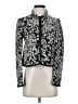 Armani Collezioni 100% Polyester Floral Black Jacket Size 2 - photo 1