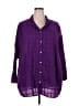 Catherines Purple 3/4 Sleeve Button-Down Shirt Size 5X - photo 1