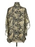 AP.NY 100% Viscose Animal Print Green 3/4 Sleeve Blouse Size XS - photo 2
