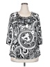 Avenue 100% Polyester Silver 3/4 Sleeve T-Shirt Size 18 - 20 Plus - photo 1