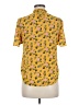 T Tahari 100% Polyester Floral Yellow Short Sleeve Blouse Size M (estimated) - photo 2