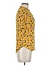 T Tahari 100% Polyester Floral Yellow Short Sleeve Blouse Size M (estimated) - photo 4