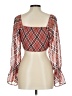 Almost Famous 100% Polyester Red 3/4 Sleeve Blouse Size L - photo 2