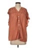 Vanilla Bay Orange Short Sleeve Blouse Size S - photo 1