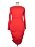 Unbranded Solid Red Cocktail Dress Size XXL - photo 2