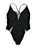 Unbranded Stripes Black One Piece Swimsuit Size XS (estimated) - photo 2