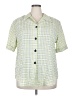 Gloria Lance Green Short Sleeve Button-Down Shirt Size 2X - photo 1