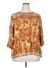 Cato 100% Rayon Brown 3/4 Sleeve Blouse Size 18/20W - photo 1