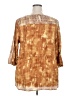 Cato 100% Rayon Brown 3/4 Sleeve Blouse Size 18/20W - photo 2