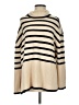 Lillusory Stripes Ivory Turtleneck Sweater Size S - photo 1