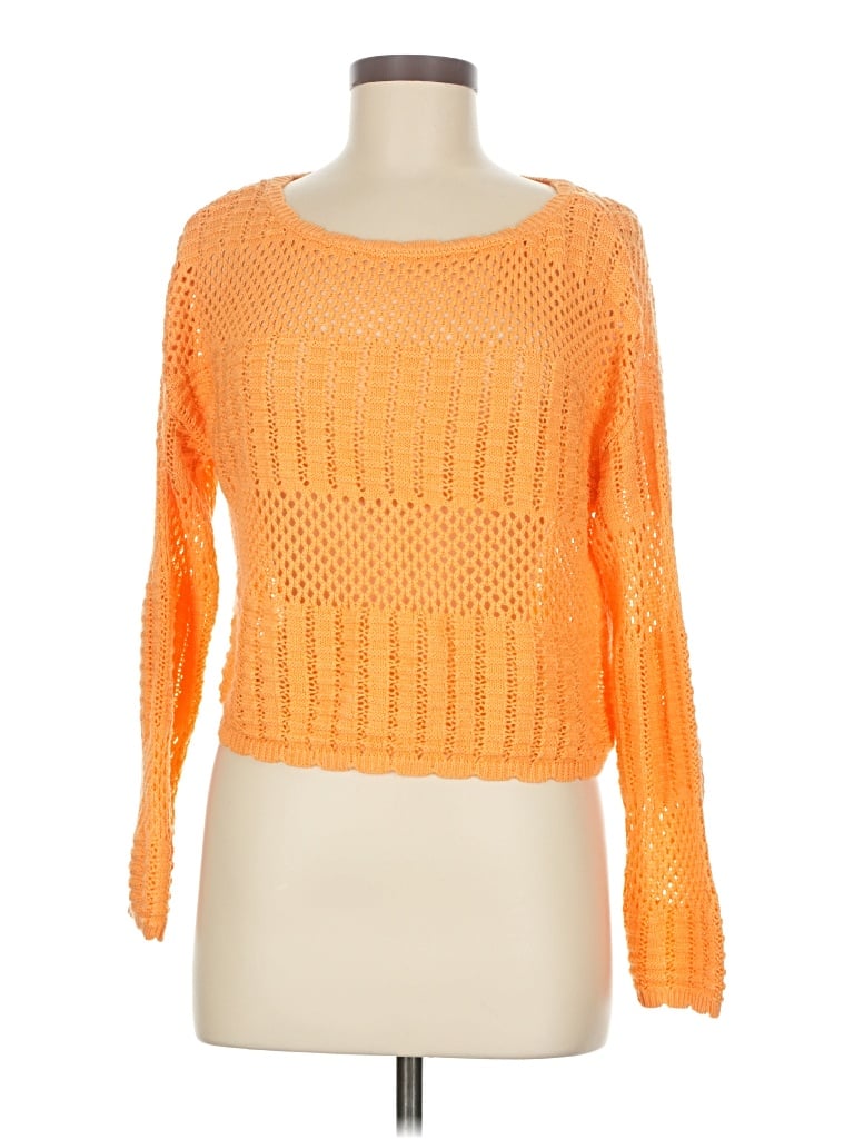 Pre-owned No Comment Pullover Sweater In Orange