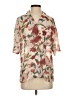 Shein Floral Ivory Short Sleeve Blouse Size S - photo 1
