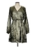 Shein 100% Polyester Metallic Silver Cocktail Dress Size L - photo 1