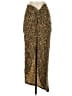 Shein Animal Print Gold Casual Skirt Size 2 - photo 1