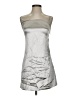 French Connection 100% Polyester Metallic Silver Cocktail Dress Size 4 - photo 1