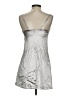 French Connection 100% Polyester Metallic Silver Cocktail Dress Size 4 - photo 2