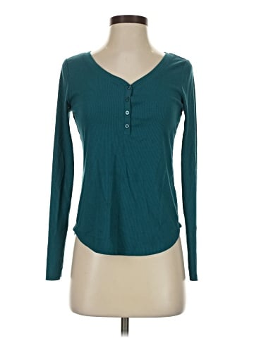 a.n.a. A New Approach Long Sleeve Henley (view 1)