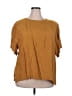 Adrian Jordan 100% Rayon Brown Short Sleeve Blouse Size 26 - photo 1