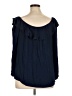 H.I.P. Happening in the Present Blue Long Sleeve Blouse Size XL - photo 2