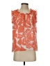 Diane von Furstenberg Orange Sleeveless Blouse Size 0 - photo 1