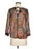 Edme & Esyllte 100% Polyester Paisley Orange 3/4 Sleeve Blouse Size 4 - photo 1