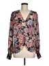 Leyden Floral Pink Long Sleeve Blouse Size M - photo 1