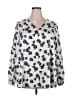 Lane Bryant Silver Long Sleeve Blouse Size 20 - photo 1