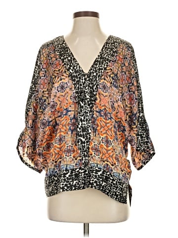 Kensie 3/4 Sleeve Blouse (view 1)