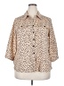 Kim Rogers Polka Dots Tan 3/4 Sleeve Blouse Size 2X - photo 1