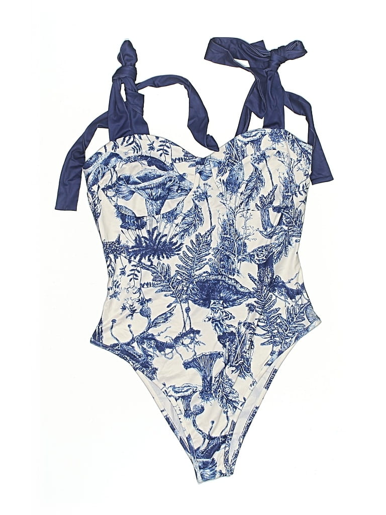 Pre-owned Shein One Piece Swimsuit In Blue