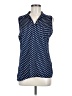 Fenn Wright Manson 100% Polyester Polka Dots Blue Sleeveless Blouse Size M - photo 1