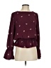 Three Eighty Two 100% Polyester Burgundy Long Sleeve Blouse Size XS - photo 1