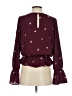 Three Eighty Two 100% Polyester Burgundy Long Sleeve Blouse Size XS - photo 2