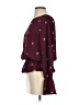 Three Eighty Two 100% Polyester Burgundy Long Sleeve Blouse Size XS - photo 5