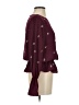 Three Eighty Two 100% Polyester Burgundy Long Sleeve Blouse Size XS - photo 4