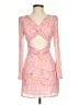 LoveShackFancy 100% Polyester Paisley Pink Cocktail Dress Size 0 - photo 1