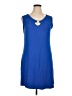 Harper Solid Blue Casual Dress Size XL - photo 1