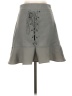 Essue Solid Gray Casual Skirt Size S - photo 1