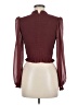 Wilfred 100% Polyester Burgundy Long Sleeve Blouse Size M - photo 2