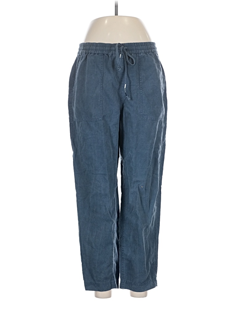 Pre-owned Jcrew Linen Pants In Blue