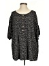BLOOMCHIC 100% Rayon Black 3/4 Sleeve Blouse Size 26 waist - photo 1