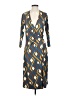 J. McLaughlin Print Blue Casual Dress Size XS - photo 1
